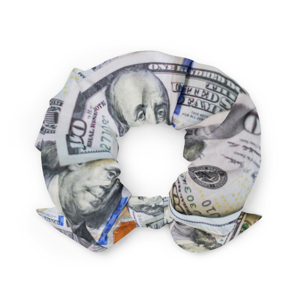 Benjamins Money Print Scrunchie