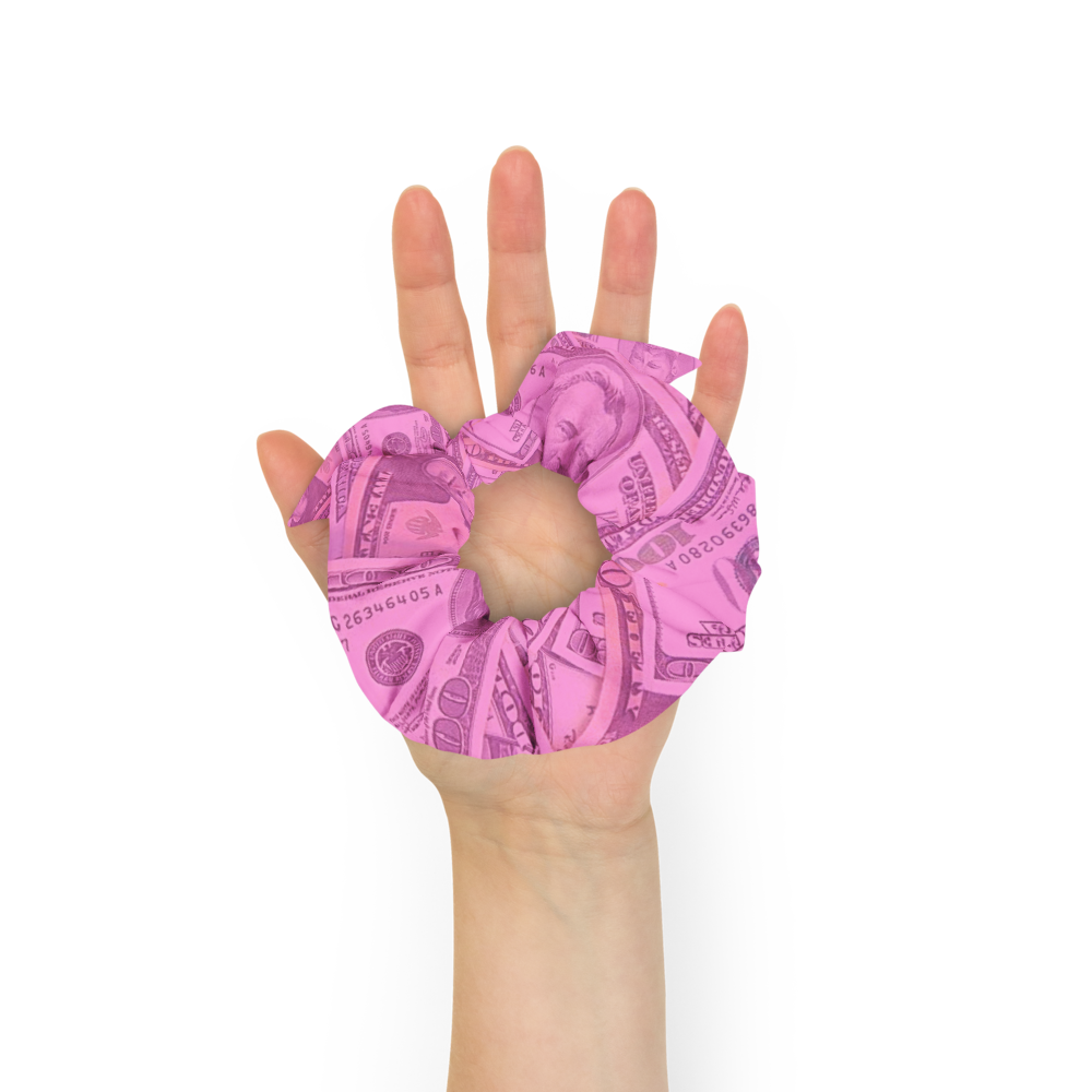 Benjamins Pink Money Scrunchie