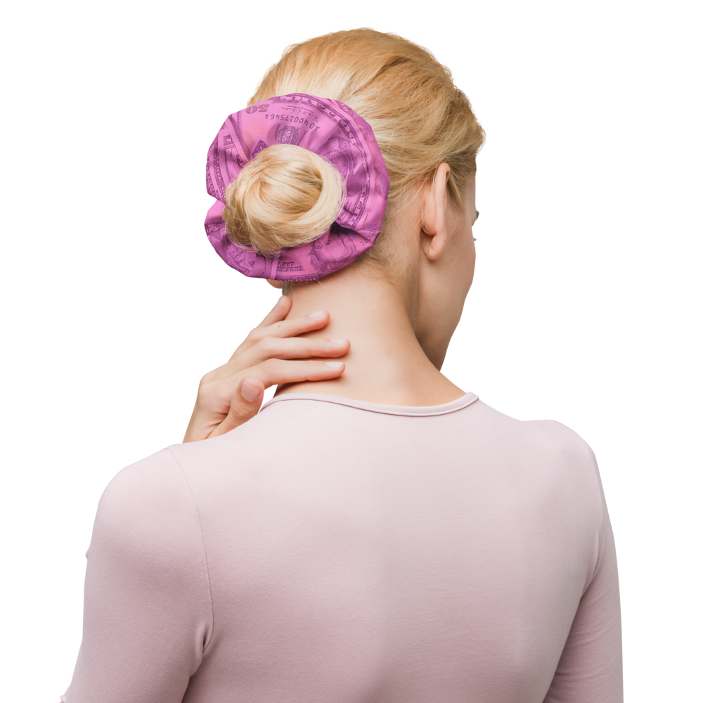 Benjamins Pink Money Scrunchie
