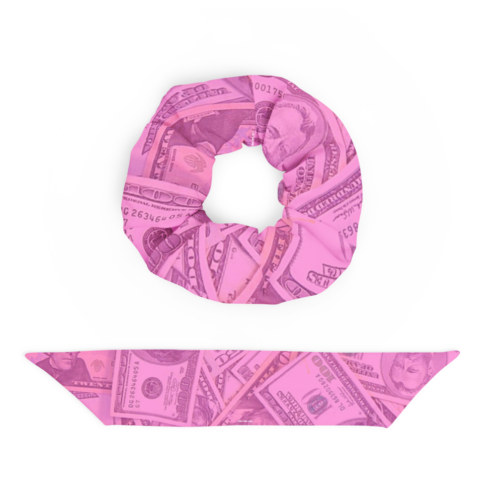 Benjamins Pink Money Scrunchie
