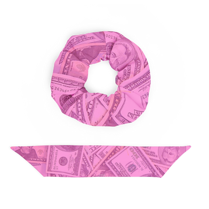 Benjamins Pink Money Scrunchie