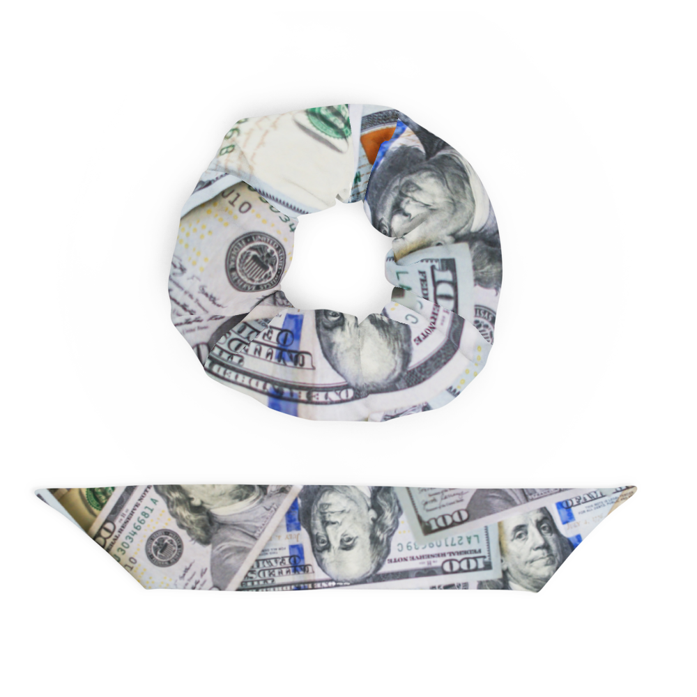 Benjamins Money Print Scrunchie