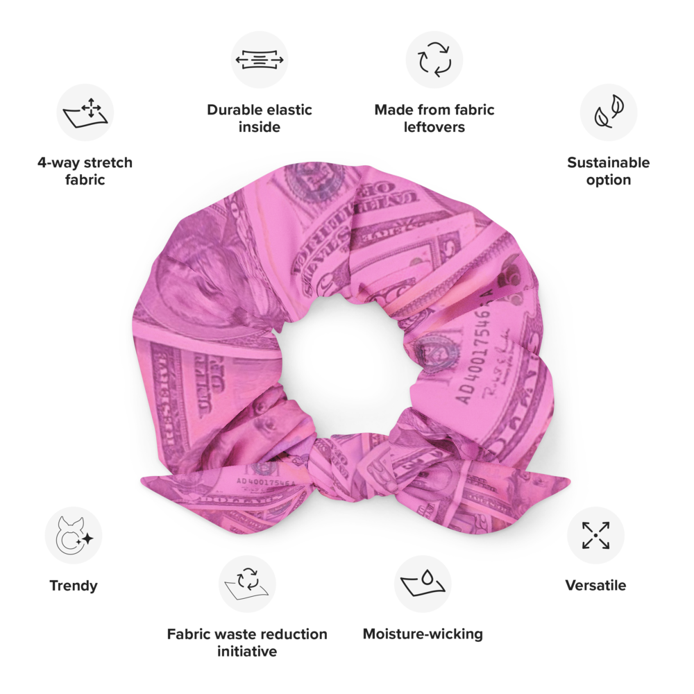 Benjamins Pink Money Scrunchie