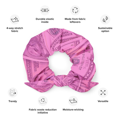 Benjamins Pink Money Scrunchie