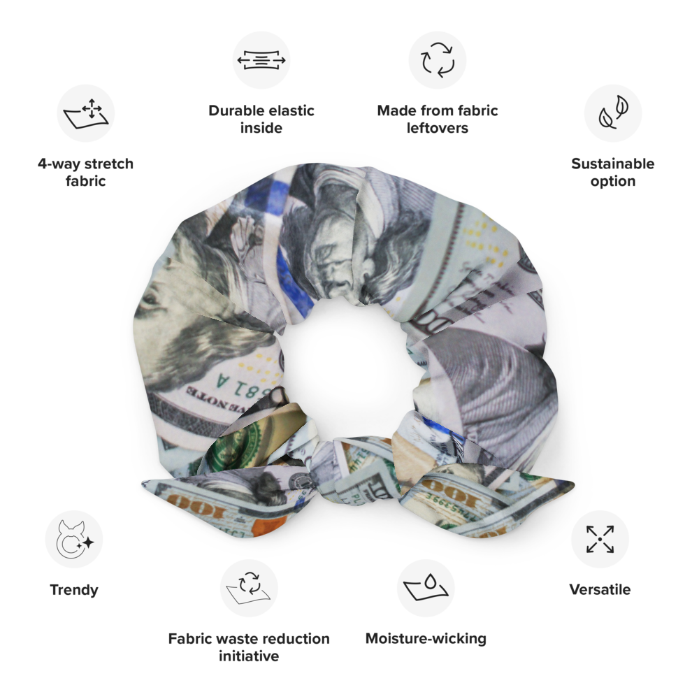 Benjamins Money Print Scrunchie