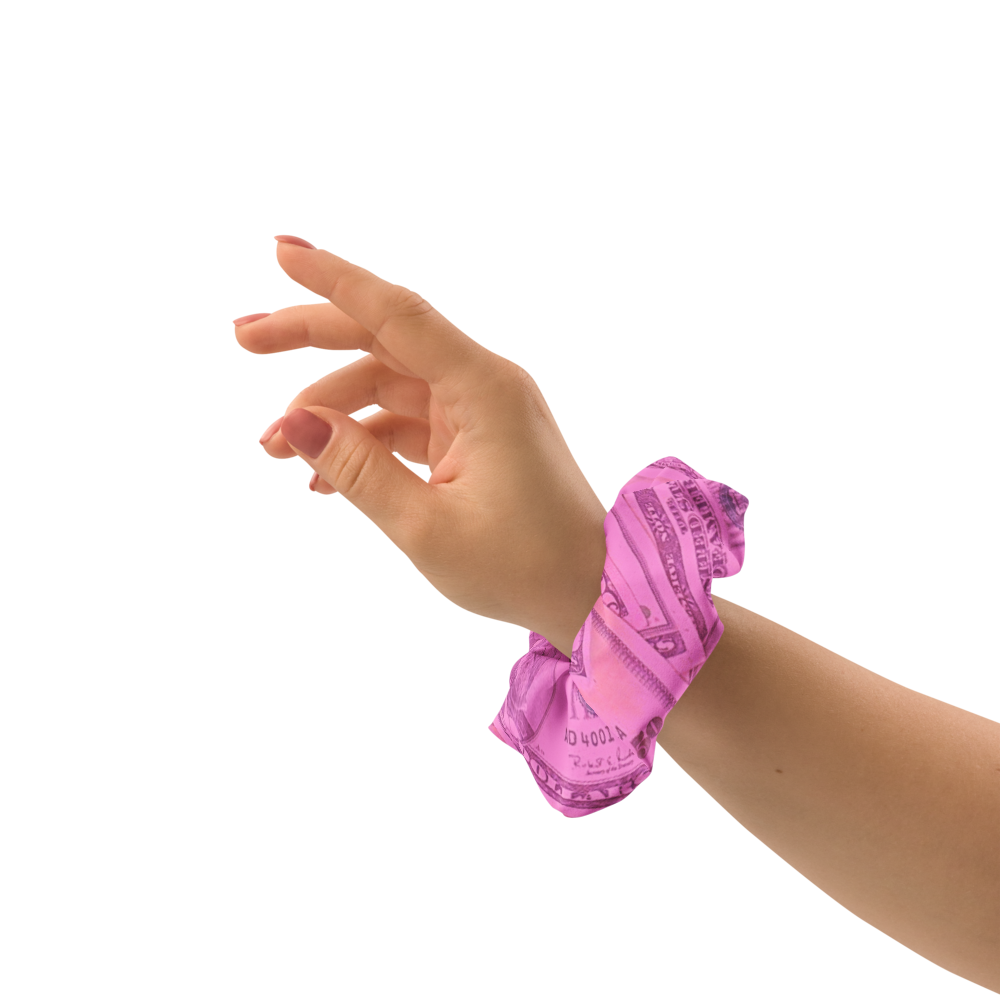 Benjamins Pink Money Scrunchie