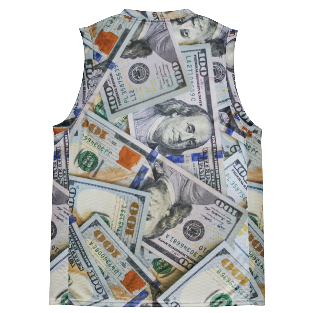 Benjamin Buckets - Money Print Recycled Basketball Jersey