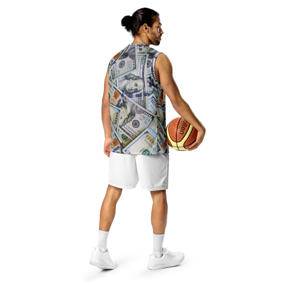 Benjamin Buckets - Money Print Recycled Basketball Jersey