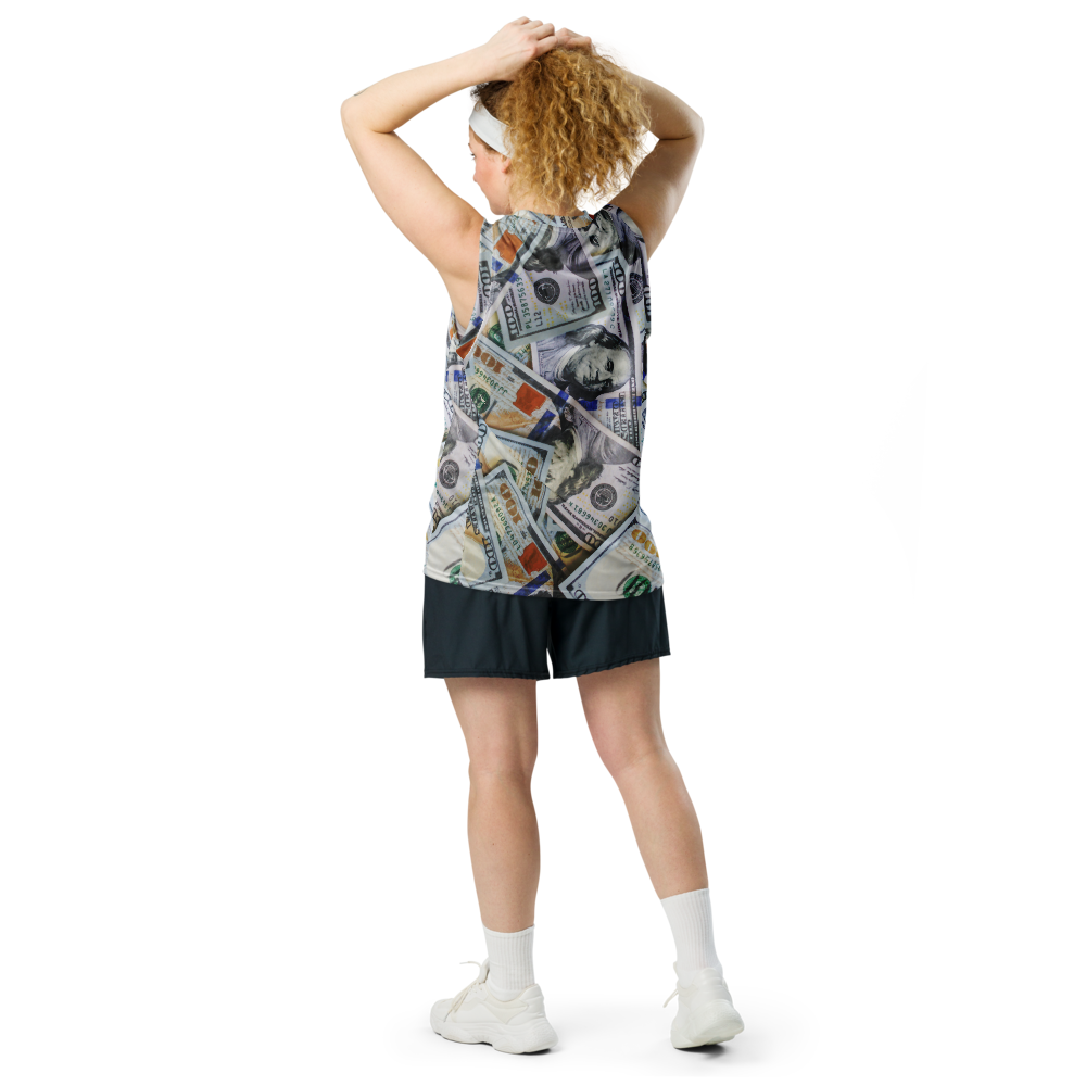 Benjamin Buckets - Money Print Recycled Basketball Jersey
