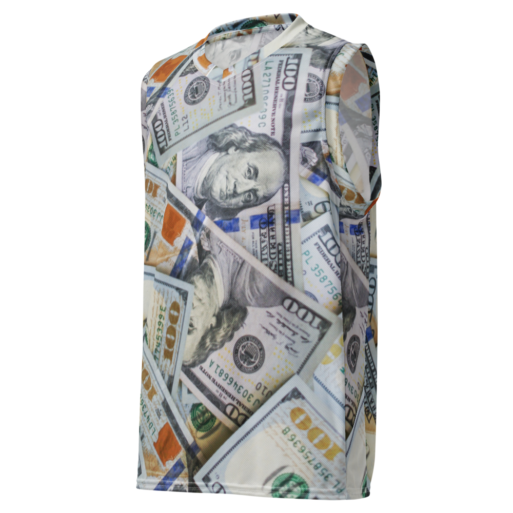 Benjamin Buckets - Money Print Recycled Basketball Jersey