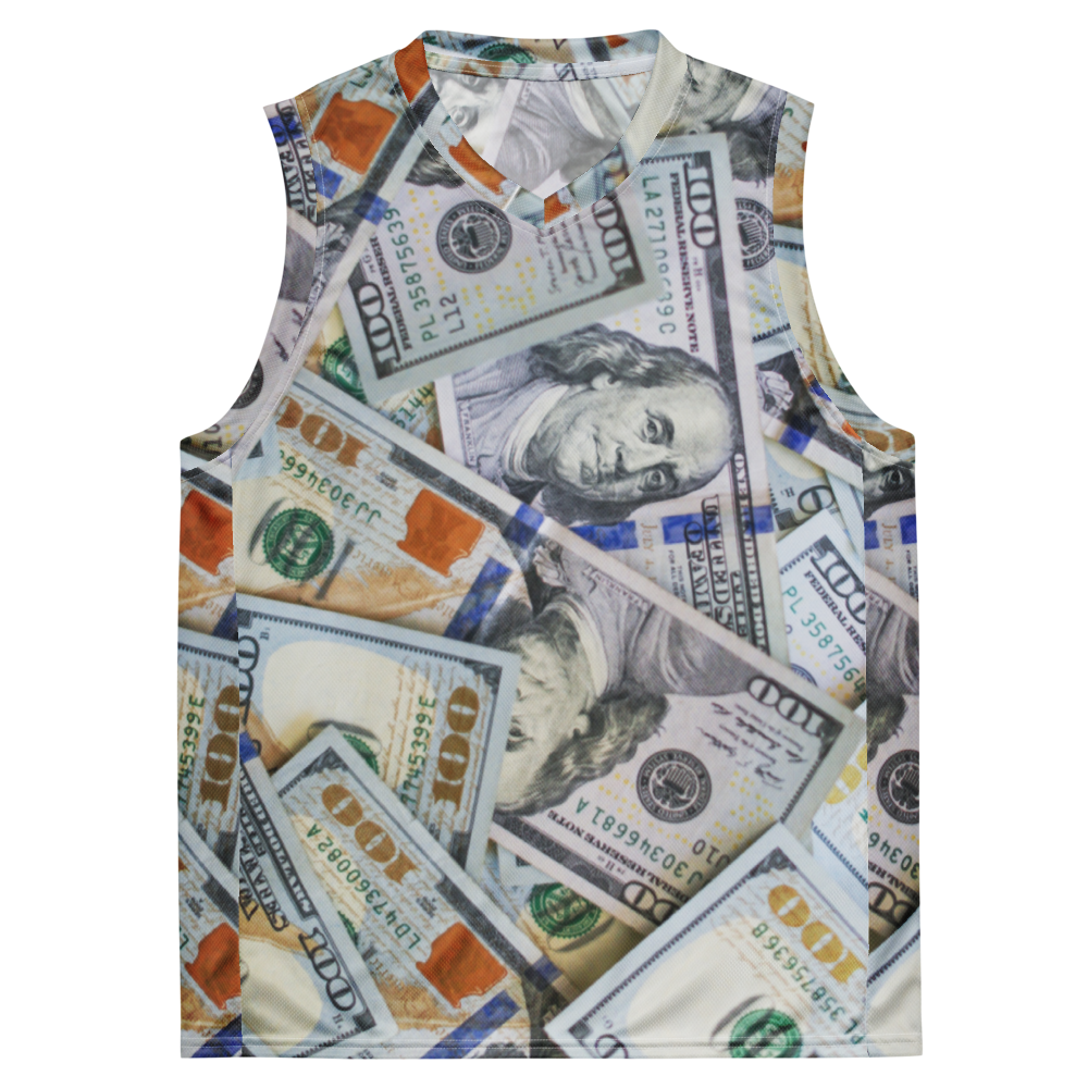 Benjamin Buckets - Money Print Recycled Basketball Jersey