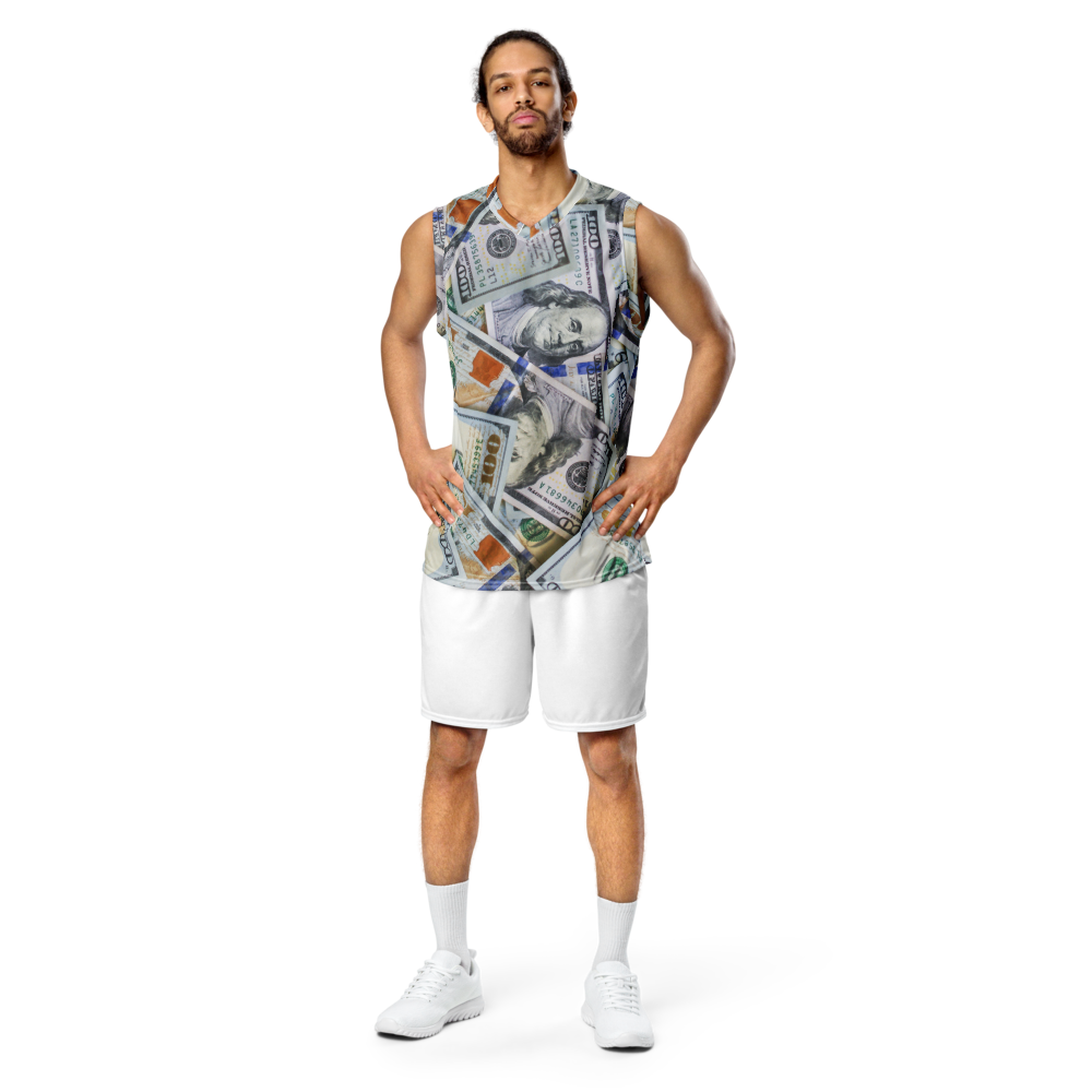 Benjamin Buckets - Money Print Recycled Basketball Jersey