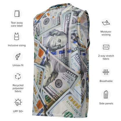 Benjamin Buckets - Money Print Recycled Basketball Jersey